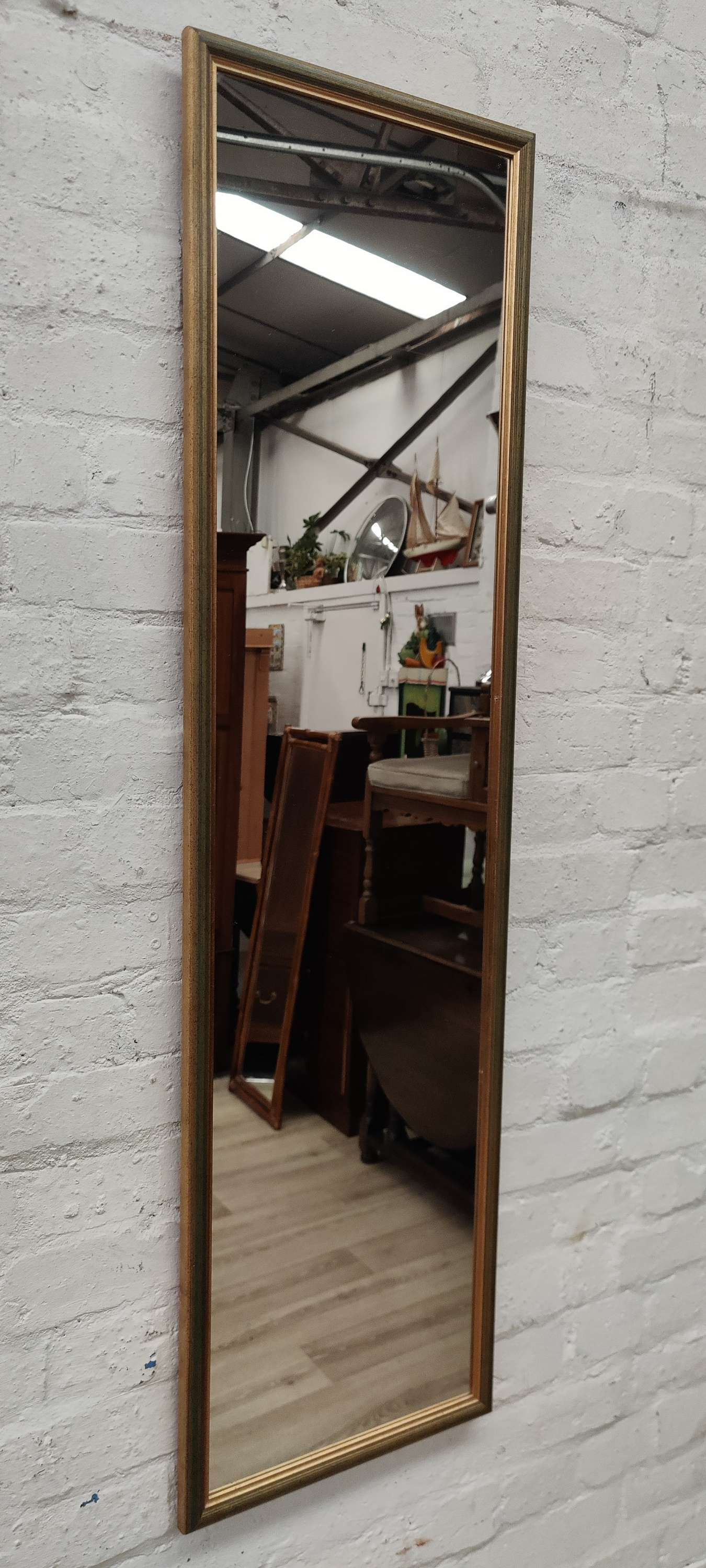 Vintage giltwood rectangular wall mirror 