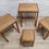 Thumbnail: Oriental hardwood nest of 4 glass top tables