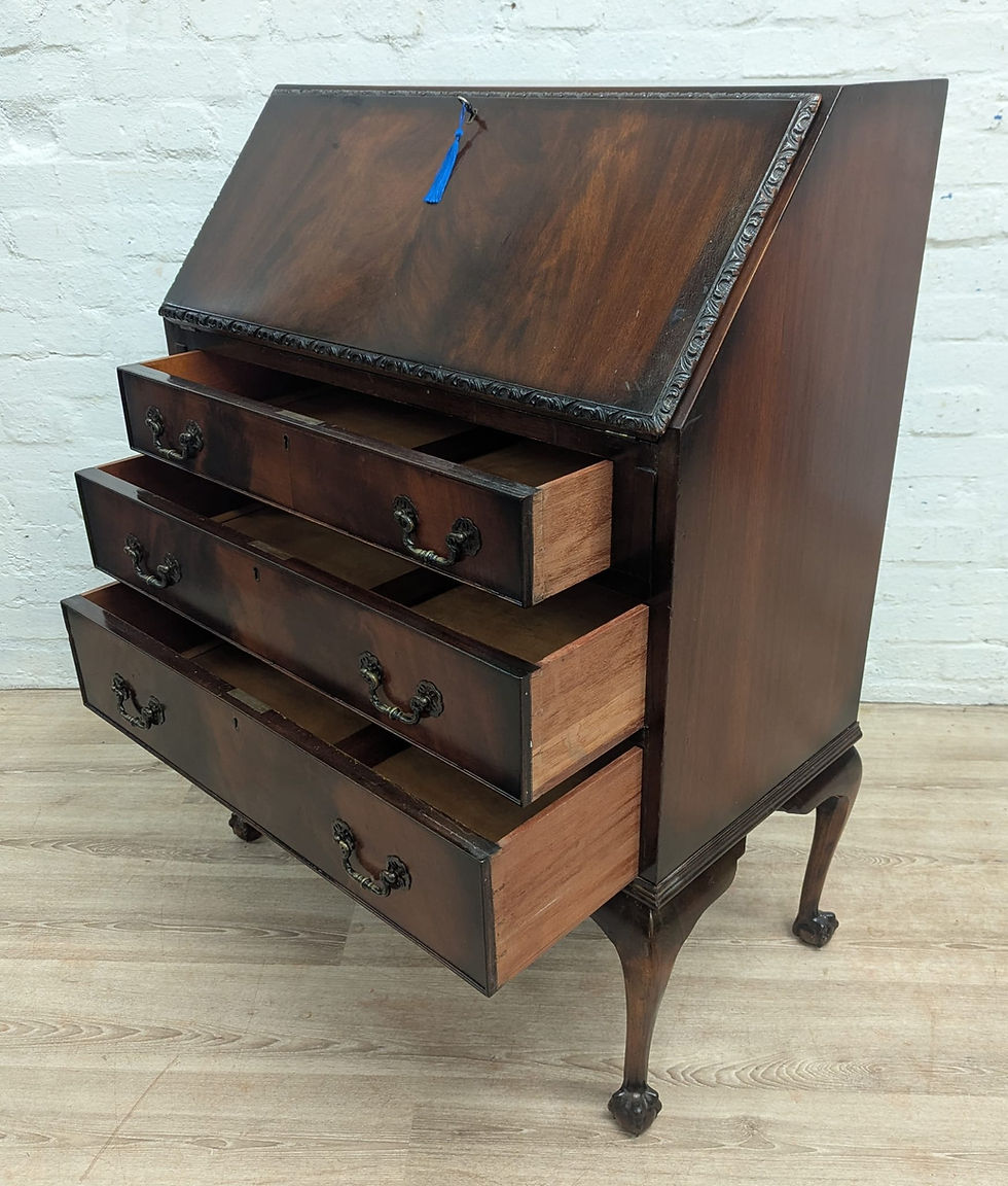 Thumbnail: Queen Anne style mahogany writing bureau 