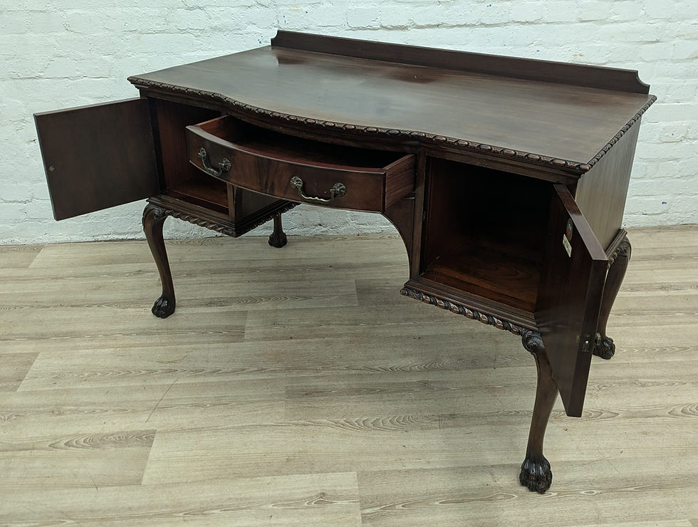 Thumbnail: Early 20th century Chippendale style mahogany desk by Bath cabinet makers 