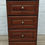 Thumbnail: Reproduction cherry wood 3 drawer bedside cabinet by Mcdonagh 