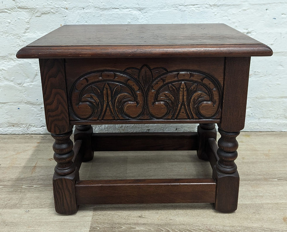 Thumbnail: Oak slipper box or sewing box by Old Charm