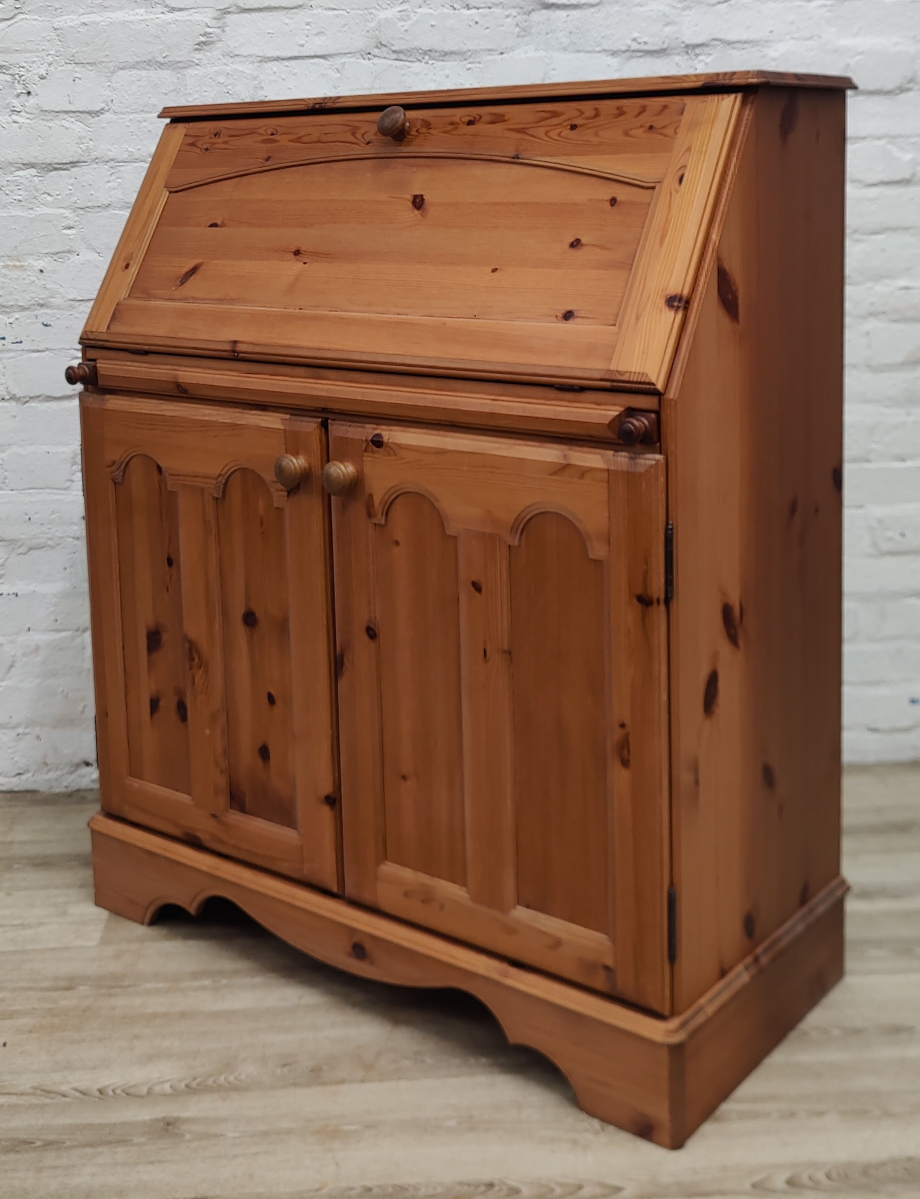 Contemporary pine writing bureau secretaire