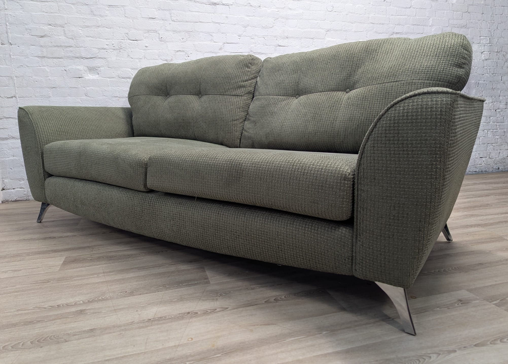 Ex-Display DFS Dawson 4 seater sofa plain sage fabric