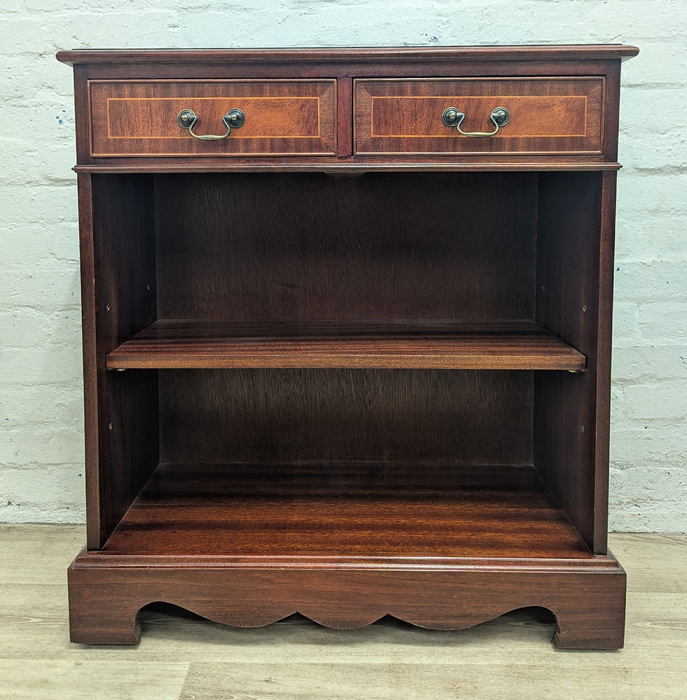 Thumbnail: 20th Century mahogany 2 drawer bookcase unit