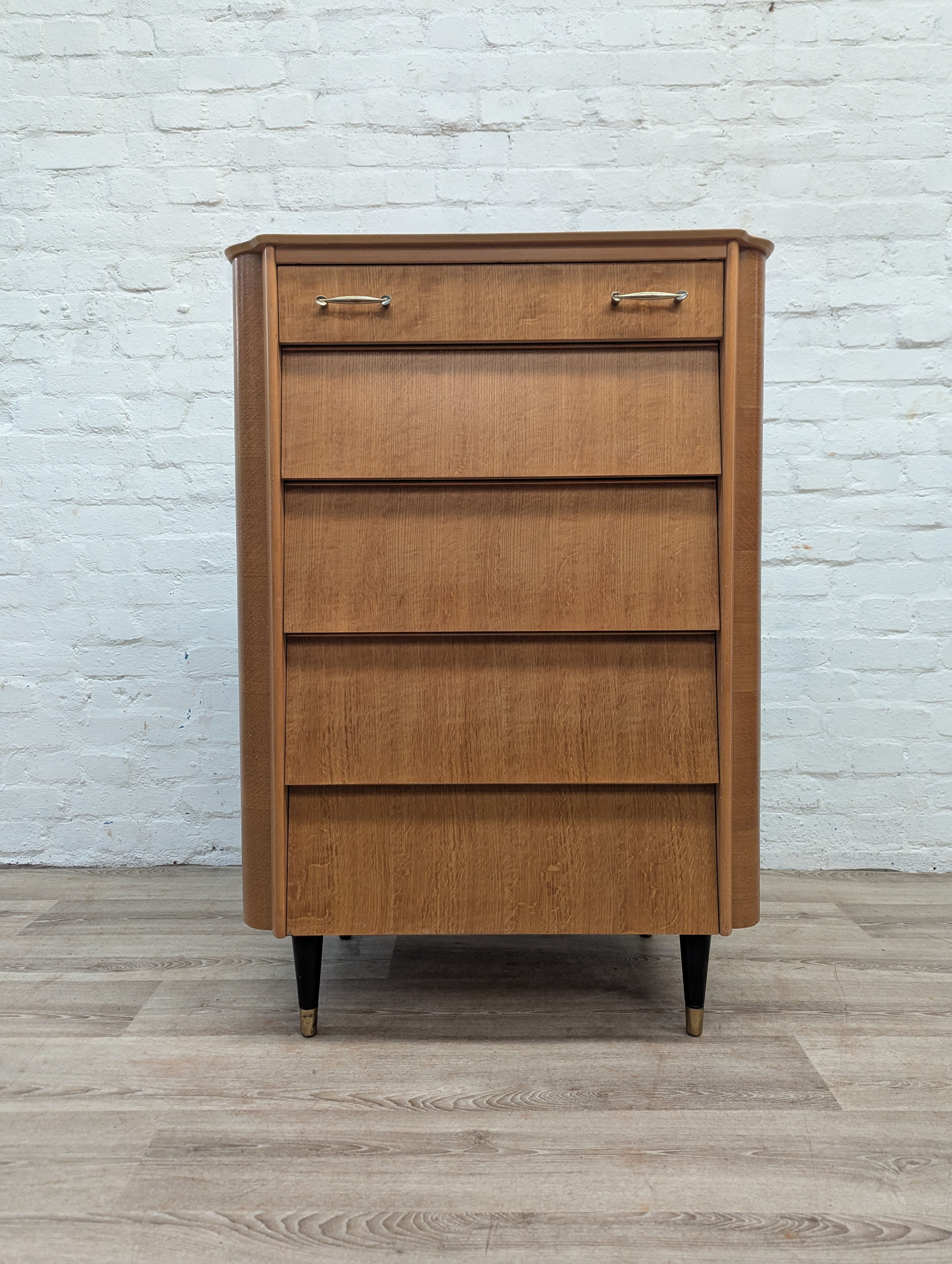 Mid Century Tallboy Chest Of Drawers By Homeworthy