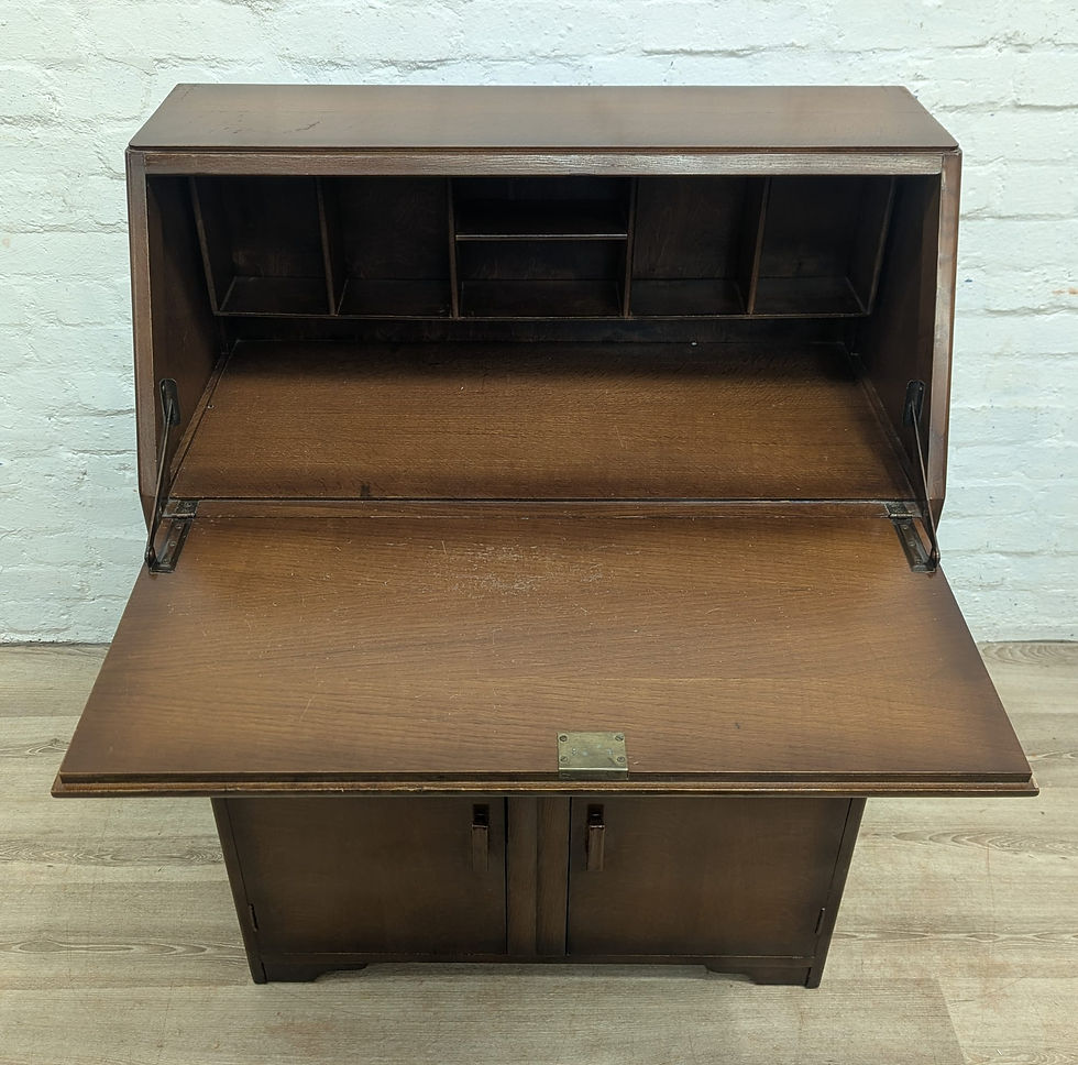 Thumbnail: Art Deco oak writing bureau 