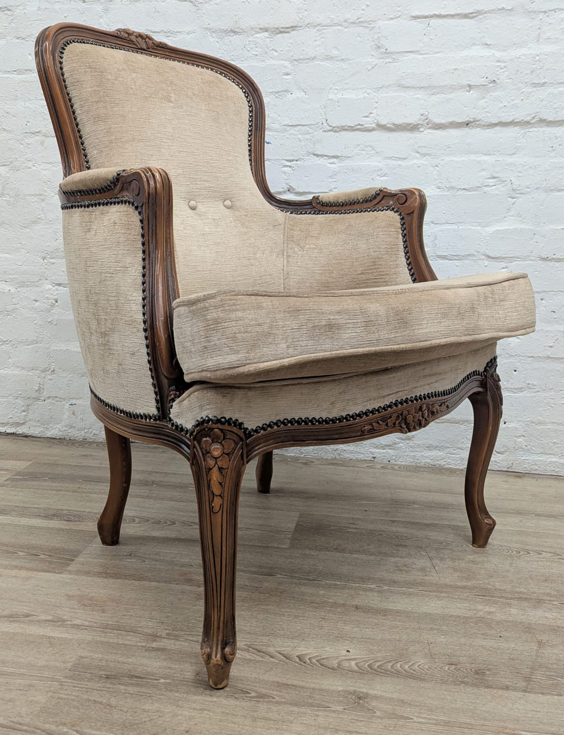 Reproduction Louis XV style armchair 
