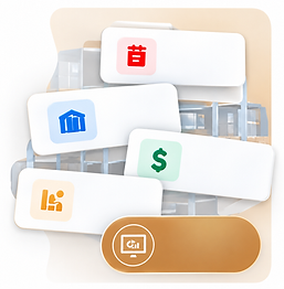 ภาพกราฟิกแสดงการเชื่อมต่อระบบร้านค้าออนไลน์และแพลตฟอร์ม E-commerce หลายช่องทาง