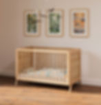 Lit bébé évolutif à barreaux en véritable massif Marélia Bois 60x120cm
