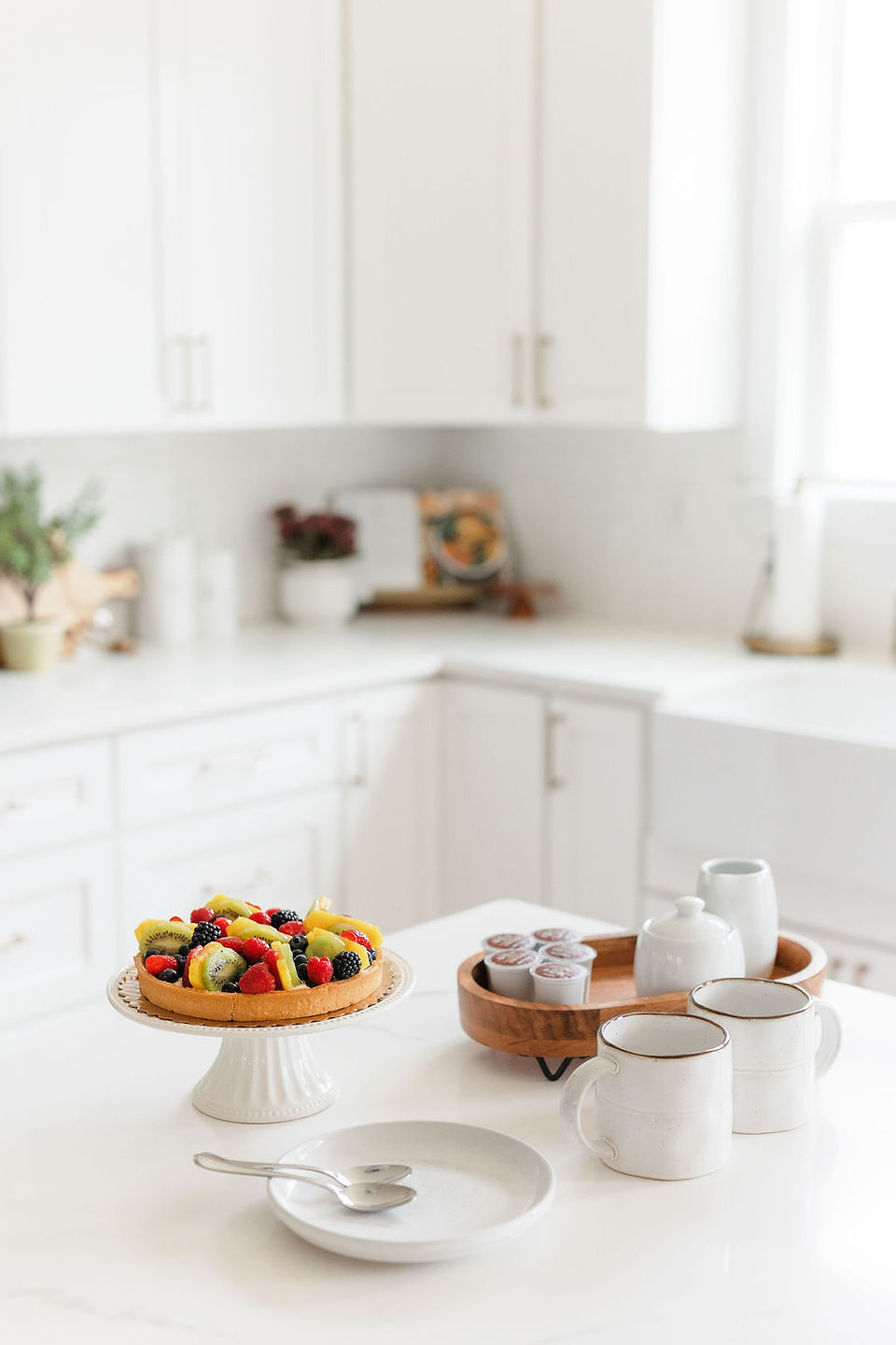 Virginia Brand Photographer - A picture of a kitchen counter with coffee cups and breakfast items