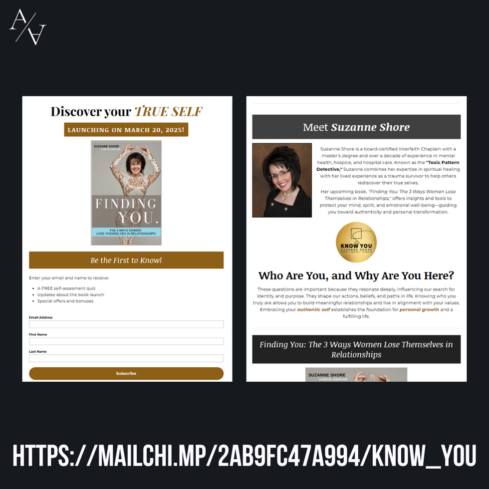 Landing Page Suzanne