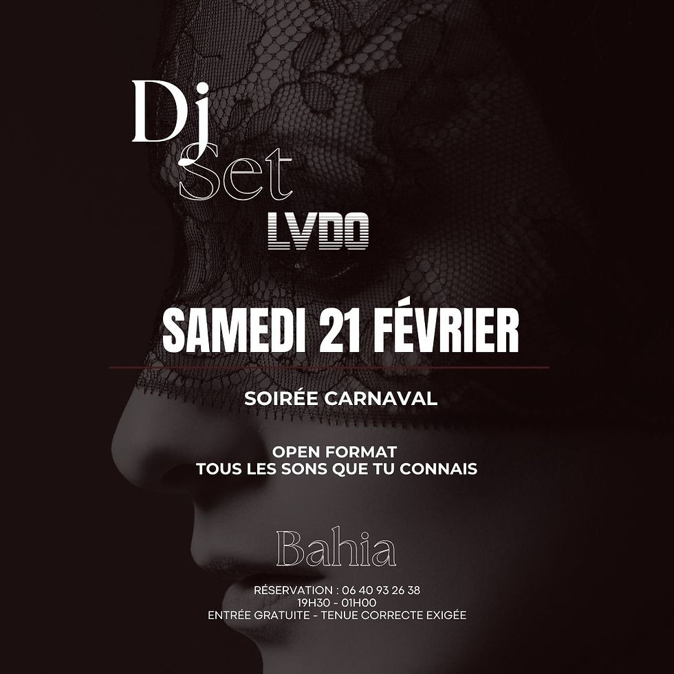 ✨ DJ Set – Soirée Carnaval | Samedi 21 février