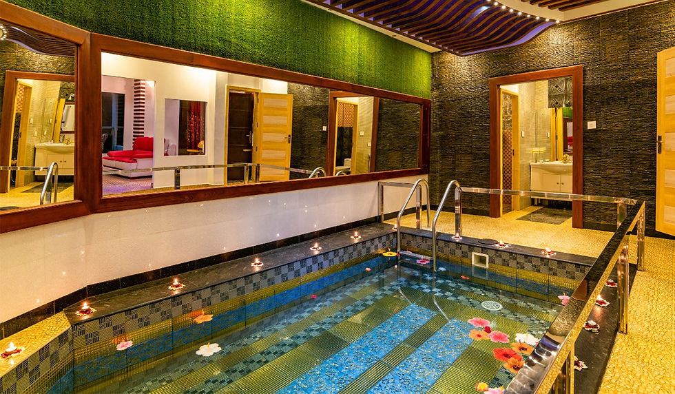 A resort in Munnar with a spacious swimming pool