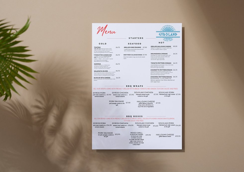 gyroland menu