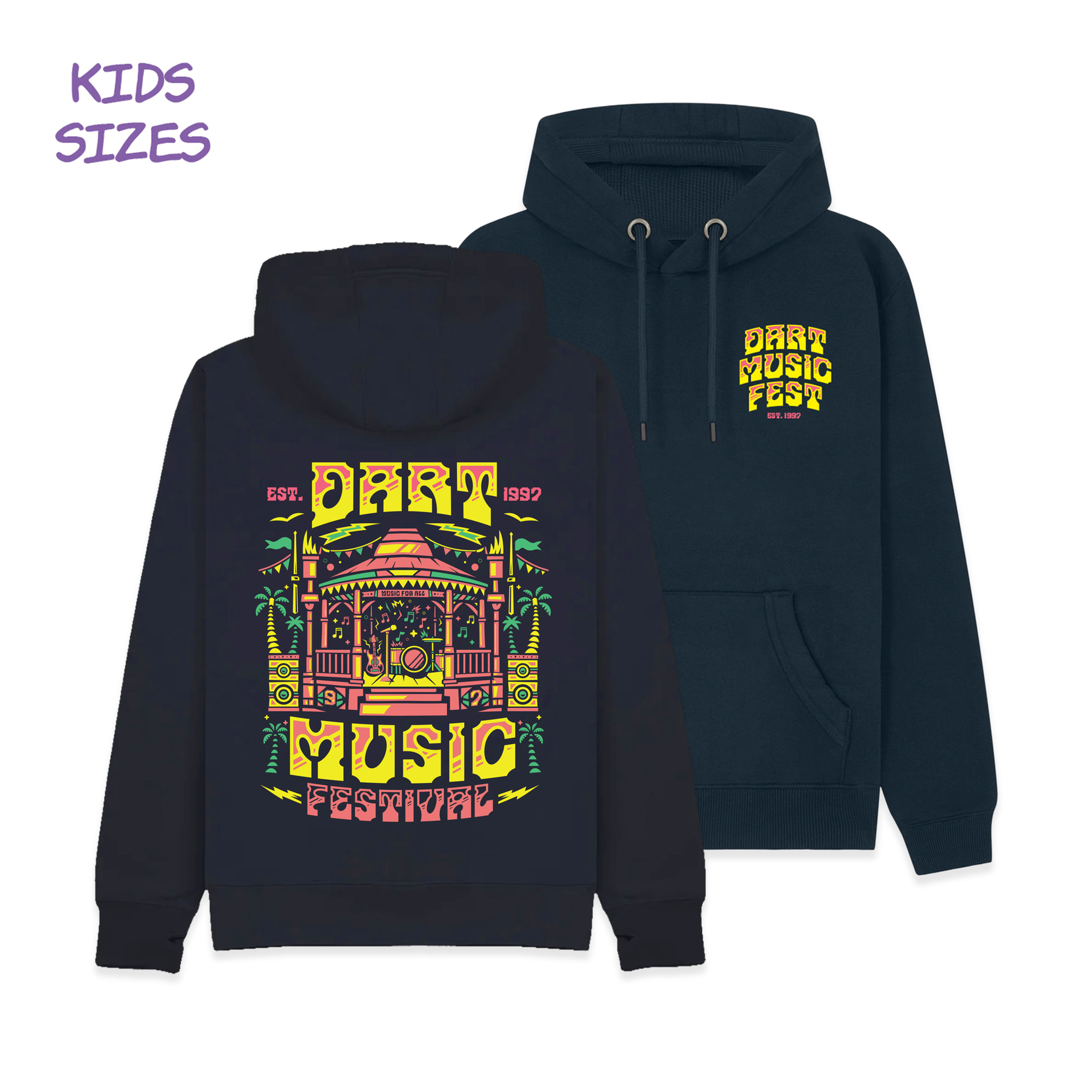 Kids Tiki Hoody - Navy