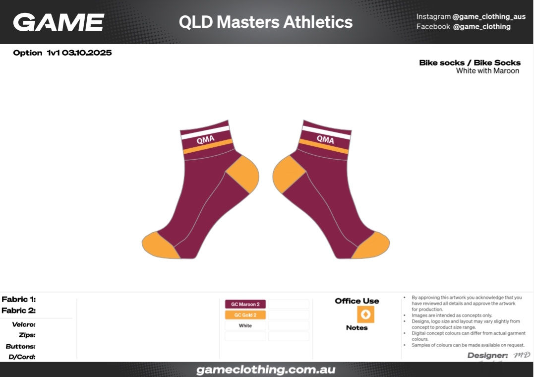 Maroon Bike Socks (6cm leg length)