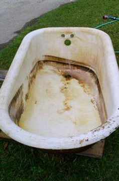 Old Clawfoot Tub I was hired to restore.