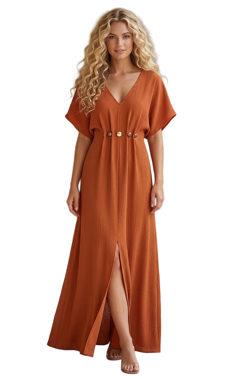 Robe longue Terracota