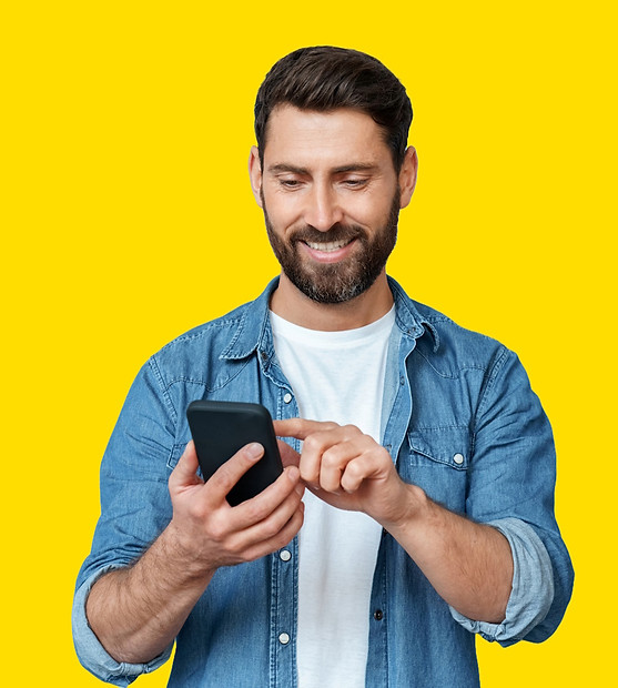 Mental coach scrolling through the Career Momentum blog on a digital device, exploring empowering insights on holistic career and life coaching.