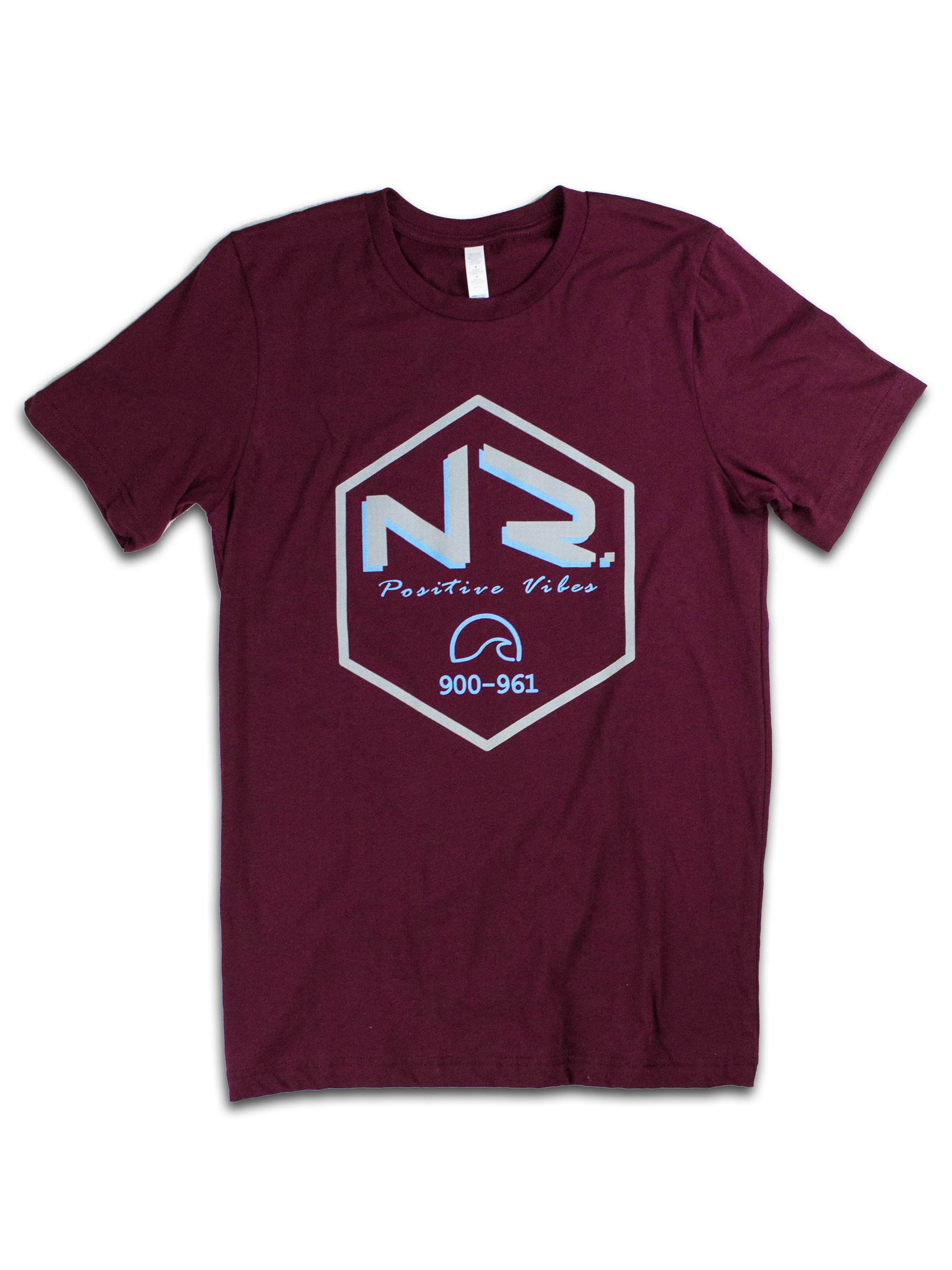Positive Vibes Tee - Burgundy