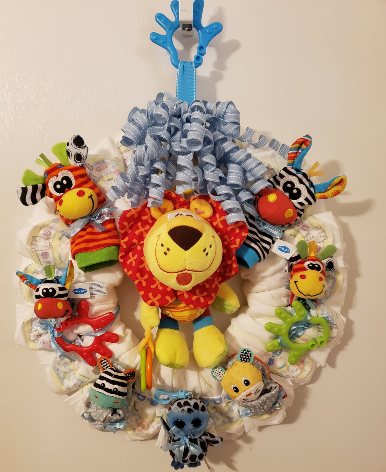 Diaper wreath - jungle crew