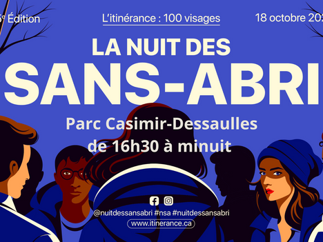 LA NUIT DES SANS-ABRI 2024 : C’EST UN RENDEZ-VOUS LE 18 OCTOBRE PROCHAIN !