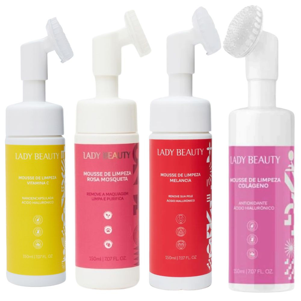 KIT C/ 4 MOUSSE DE LIMPEZA FACIAL