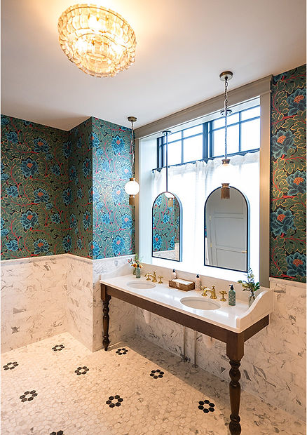 The Inn, restaurant restroom lighting design