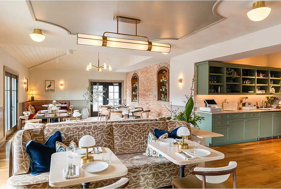 The Inn, restaurant main dining lighting design