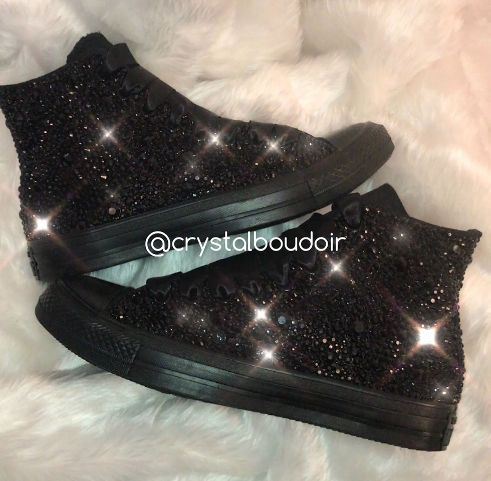 Thumbnail: Fully Blinged Black HI Tops