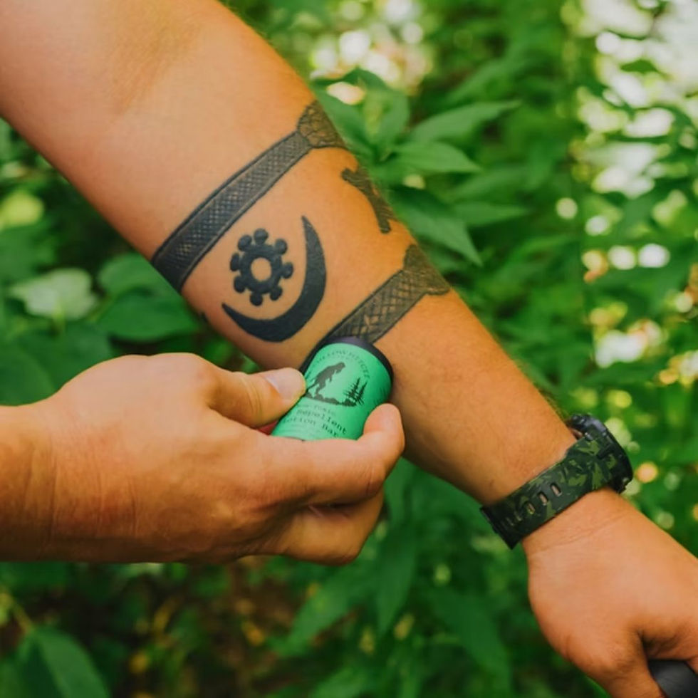 applying Natural Bug Repellent