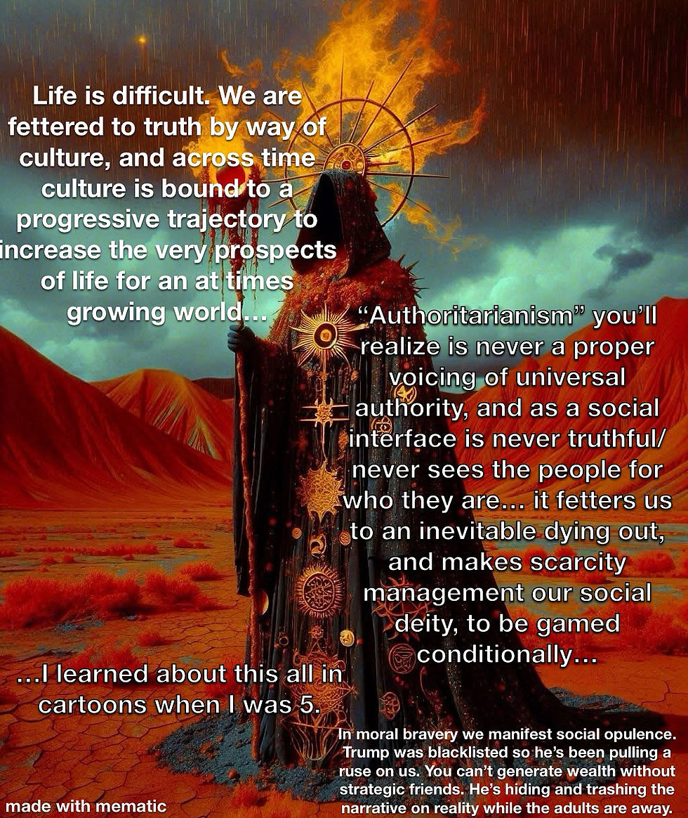 Trump has persistently presented wealth in America as a thing of specialization and moral savagery moreso than what it is…a reliable point of reference for the individual regarding what is proper. He’s doing this with all of the cultural vehicles, sowing the notion that the poison is in the well rather than the ego… while in the abstract the president’s work is of shaping the edifices of Ego…