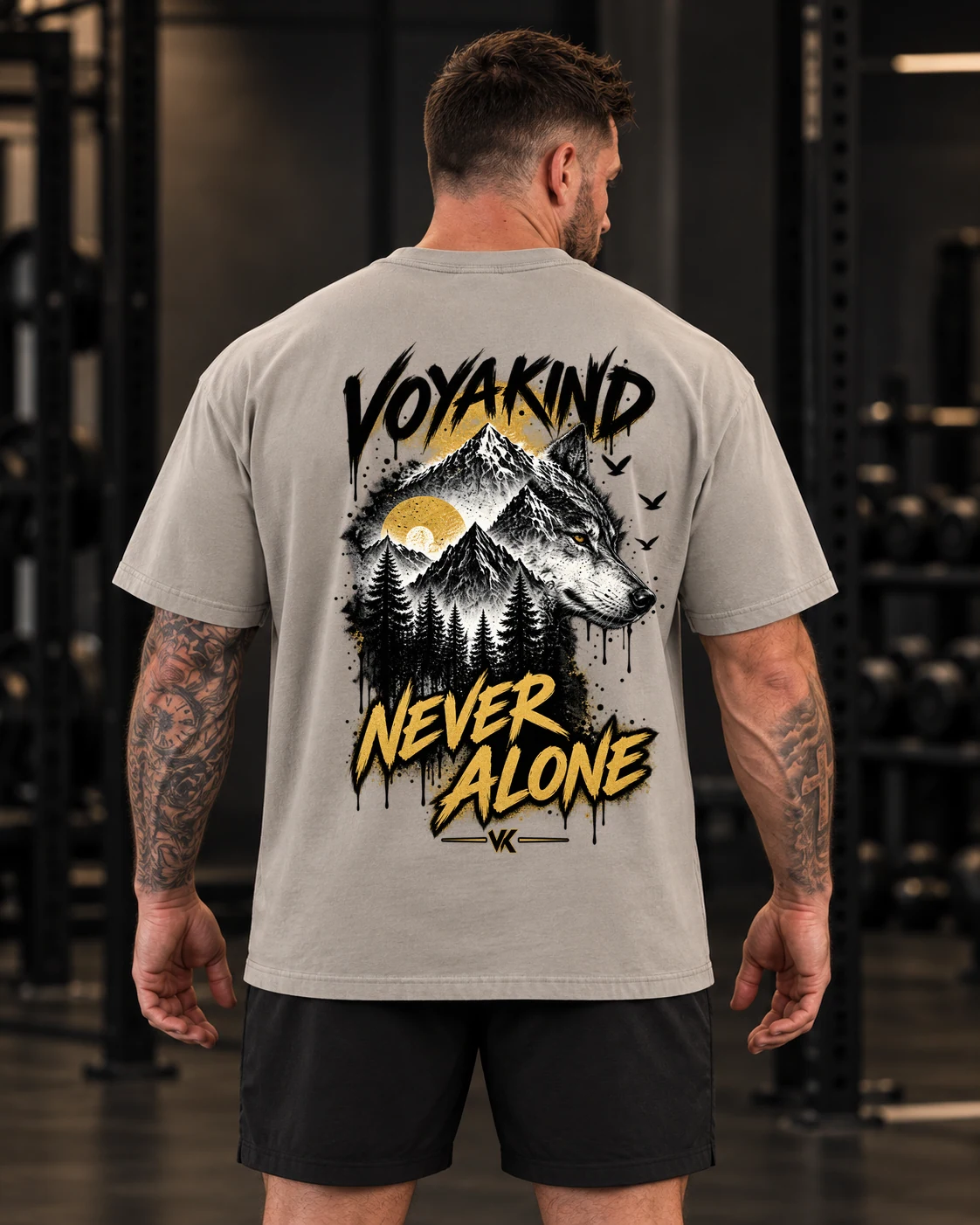 VOYAKIND Graphic | Never Alone Wolf Tee