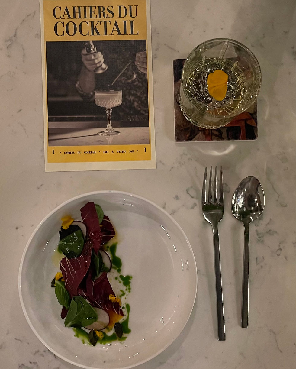 A cocktail pairing at Bresca