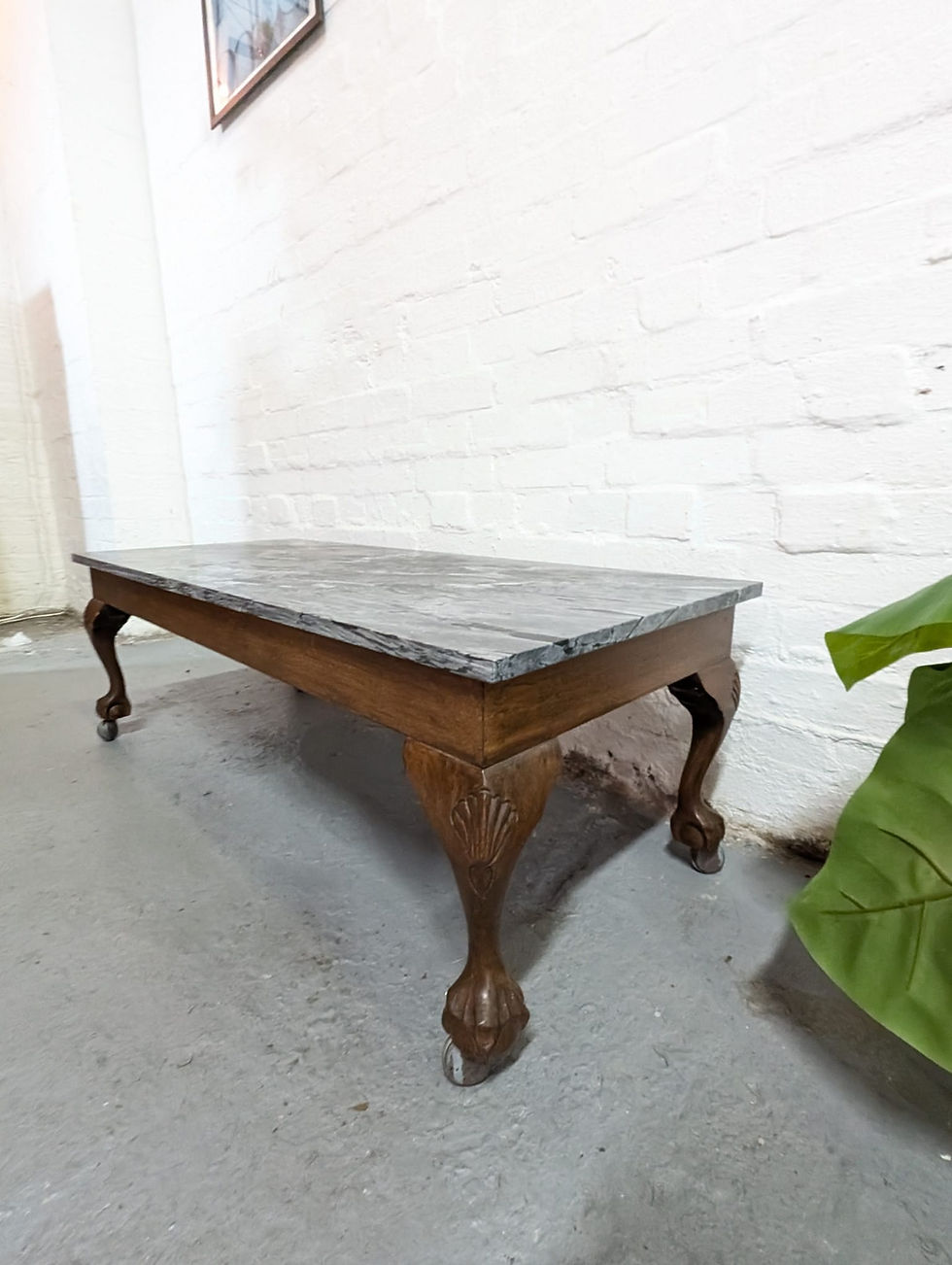 Thumbnail: Vintage Marble Top Coffee Table 