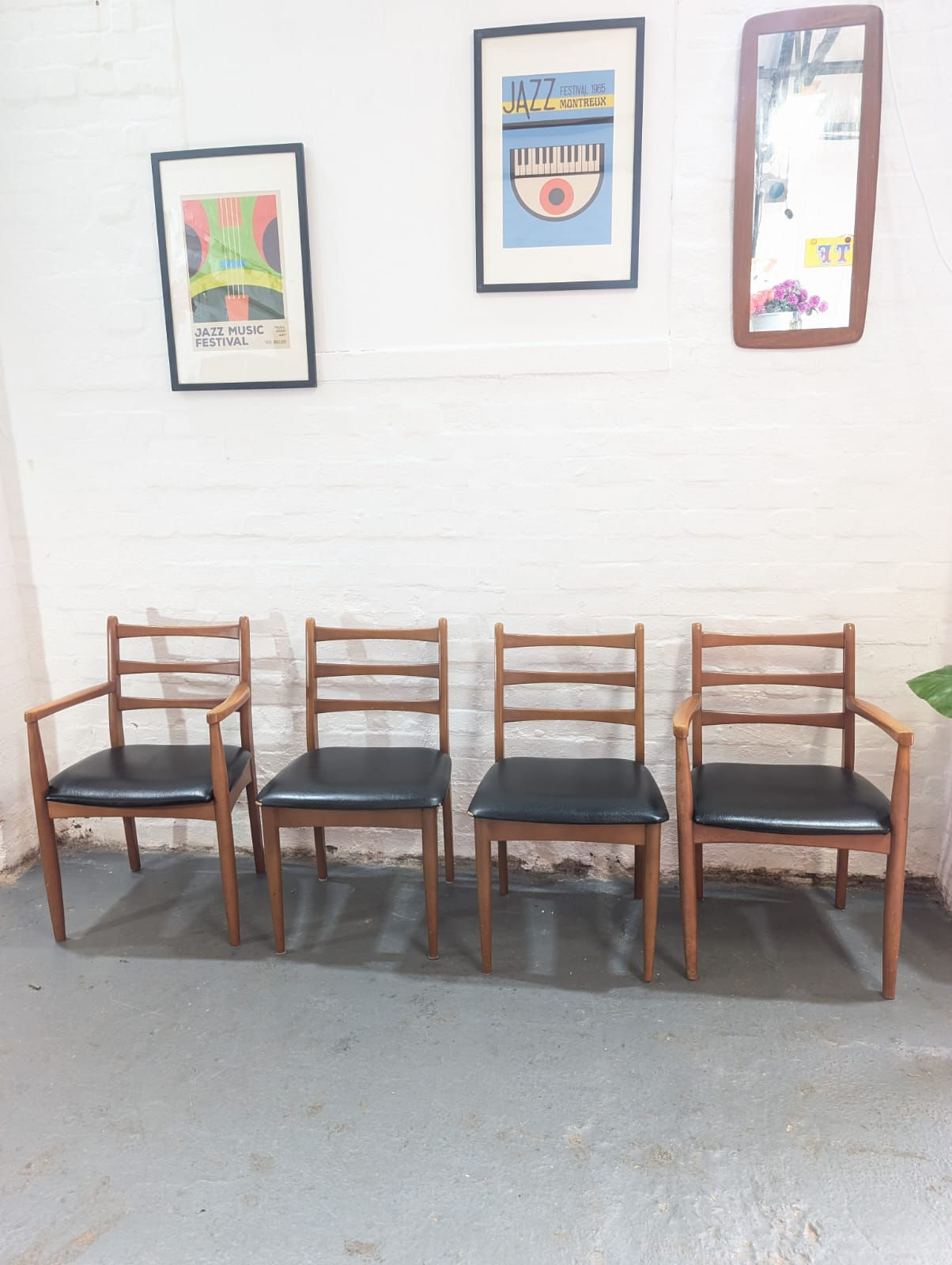 4 X Mid Century Dining Chairs