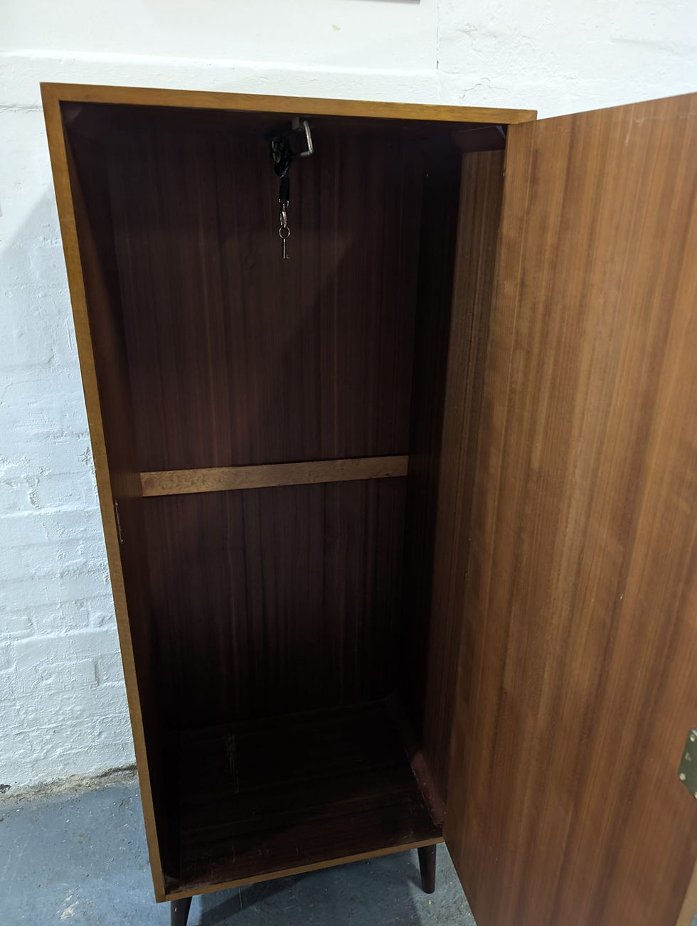 Thumbnail: Mid Century Teak Slim Wardrobe 