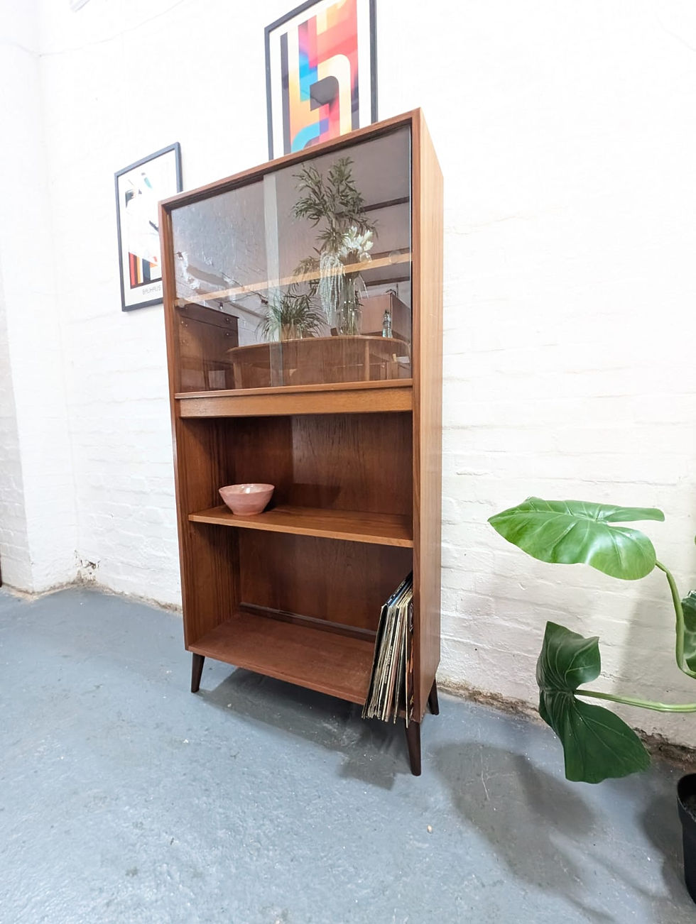Thumbnail: G Plan Bookcase with Display Cabinet 