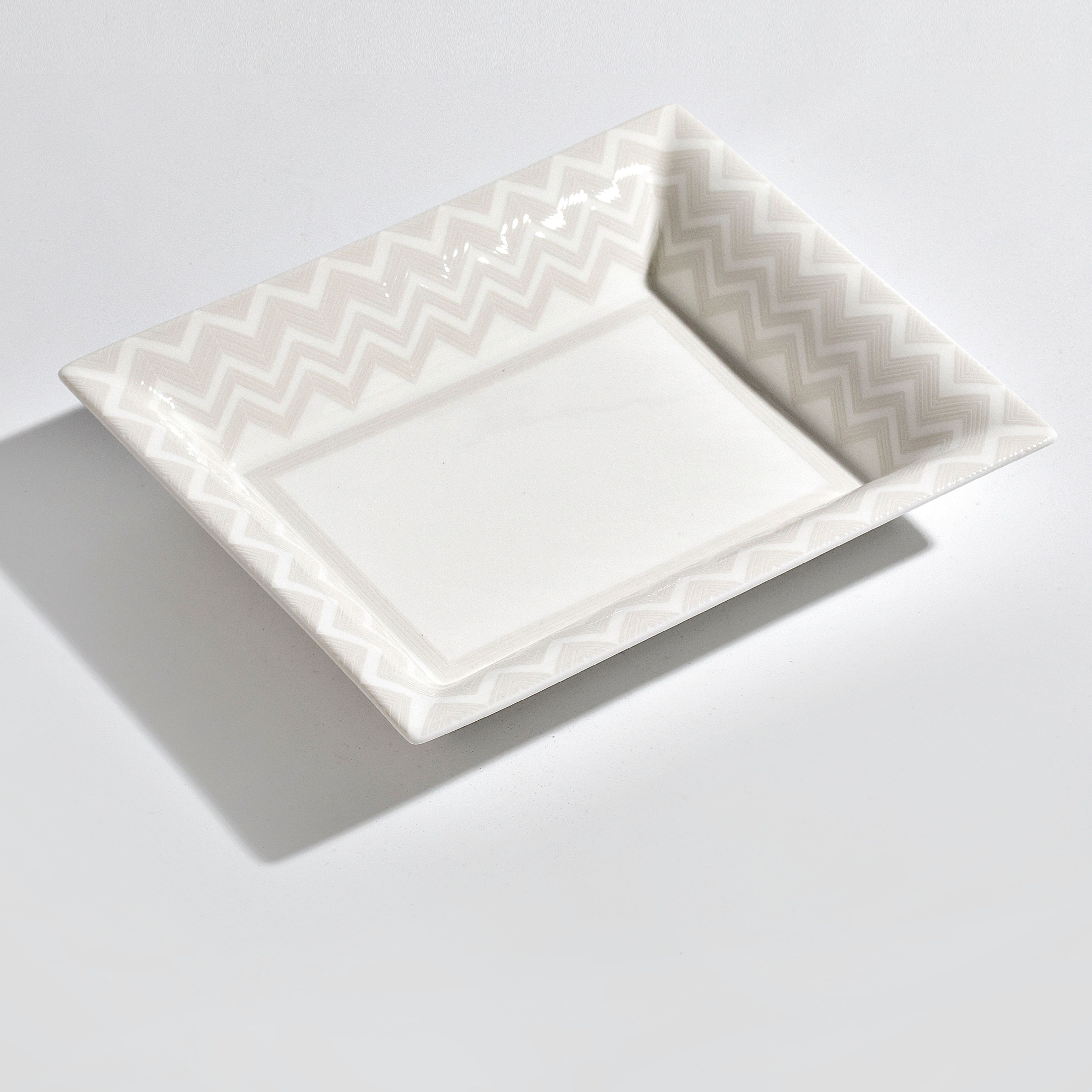MISSONI TRAY ZIG ZAG WHITE