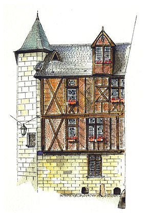 La cité (Angers), maison à colombages - 