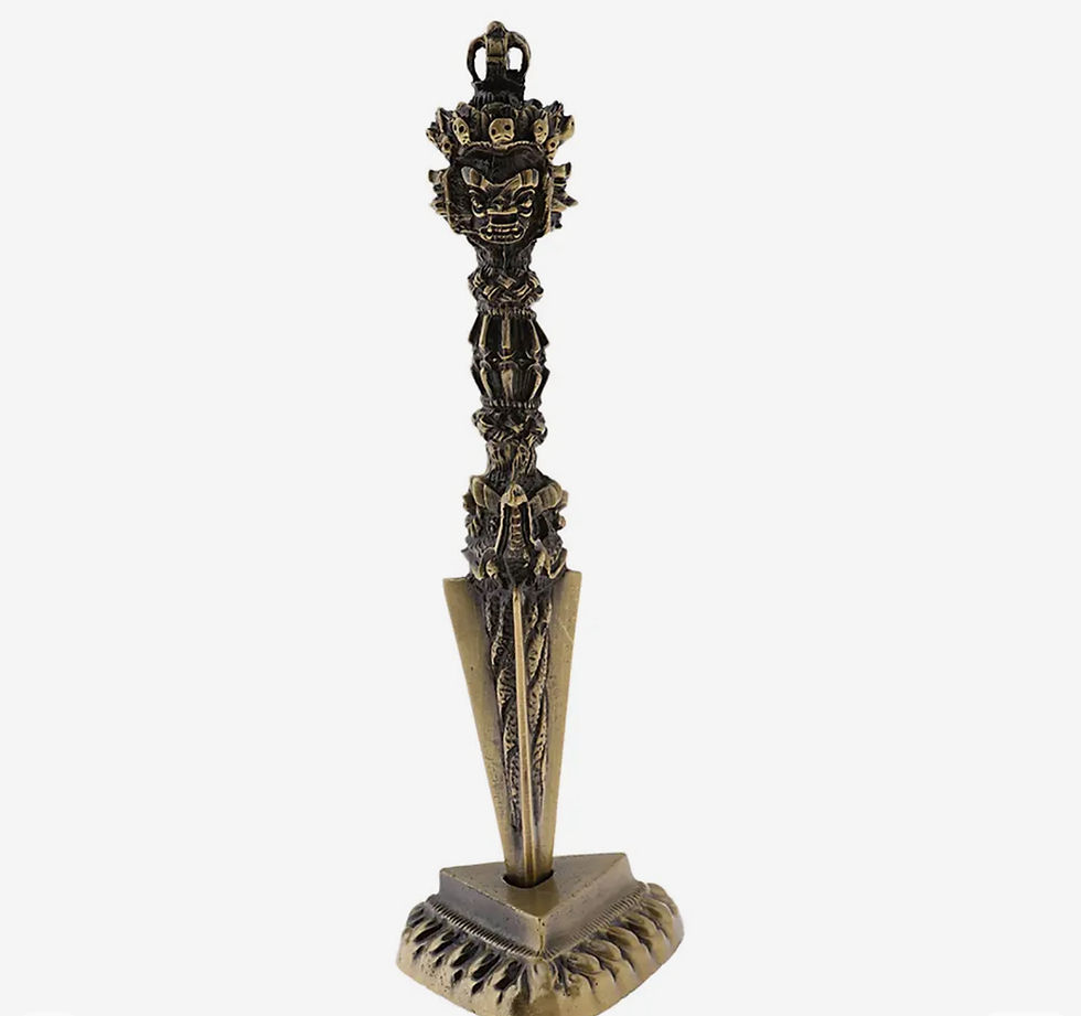 Miniatyrbild: Rituell dolk/athame Vajra phurba