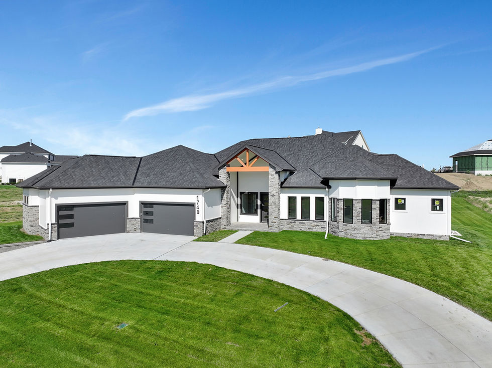 Exterior of a custom home built by Empire Estates in the Omaha metro area.
