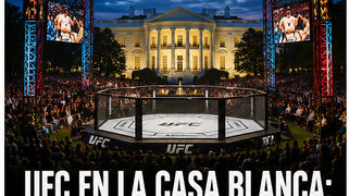 Octágono de UFC instalado frente a la Casa Blanca para evento histórico de artes marciales mixtas.