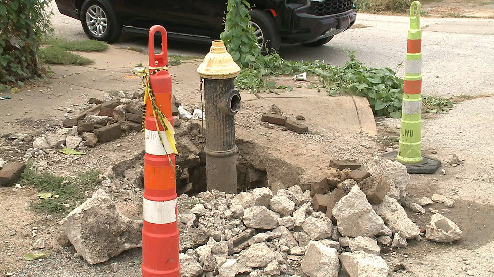 Hidrante dañado tras robo de válvula en el norte de St. Louis