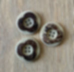 3 Flowery Vegetable Ivory Buttons