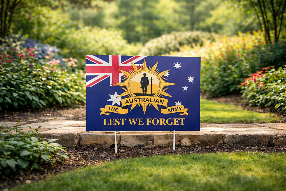 ANZAC Metal Wall Art Lest We Forget Colour – image 1