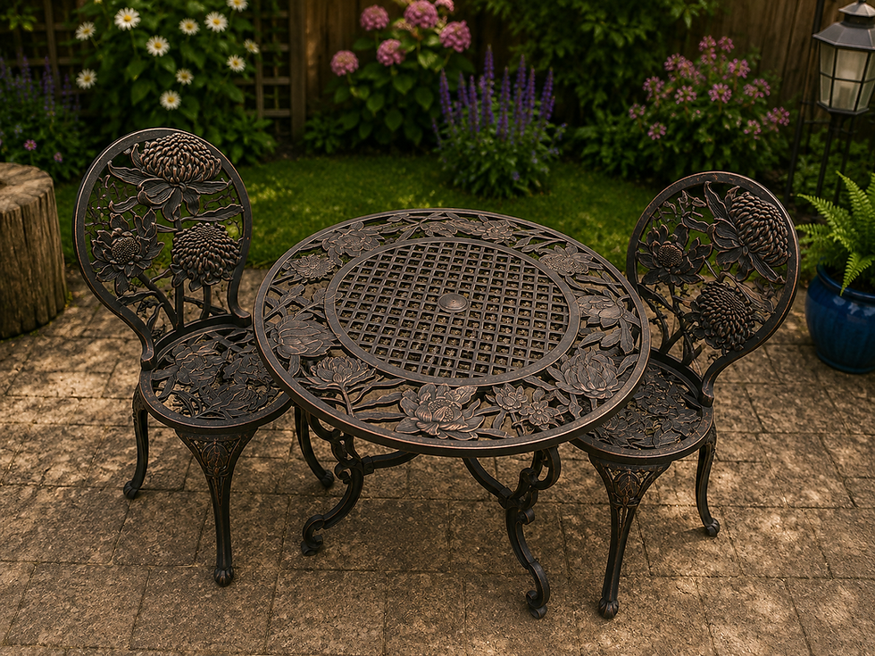 George & Son Cast Iron 3 pce Garden Setting - Waratah – image 1