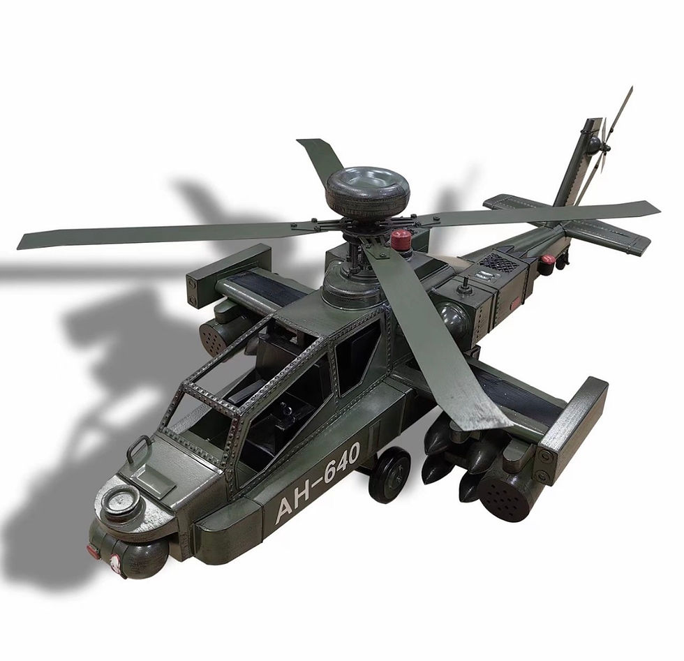 Large AH-64 Apache-Style Attack Helicopter Model – 90cm
