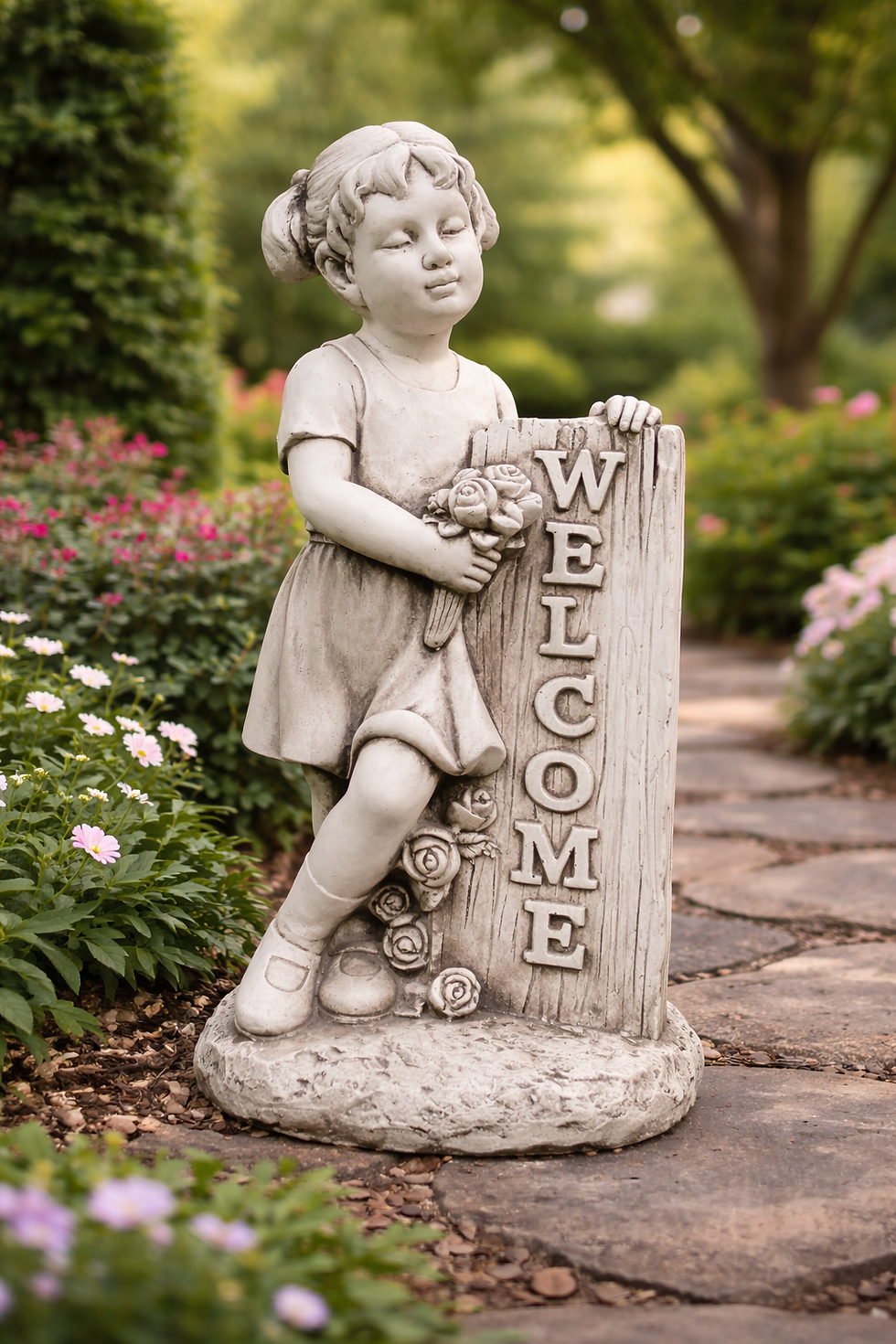 Welcome Girl Statue